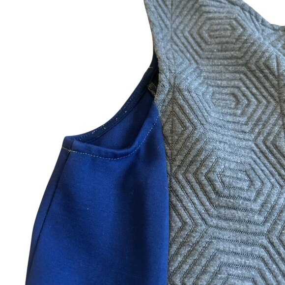 Maeve Anthropologie Ludlow Grey Quilted Dress Navy A-Line Size Small Women's - Picture 8 of 11
